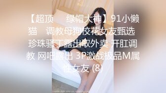 【超顶❤️绿帽大神】91小懒猫✨ 调教母狗校花女友甄选 珍珠骚丁露出取外卖 开肛调教 网吧露出 3P激战极品M属性女友 (8)