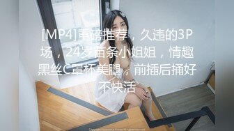 [MP4]重磅推荐，久违的3P场，24岁苗条小姐姐，情趣黑丝C罩杯美腿，前插后捅好不快活