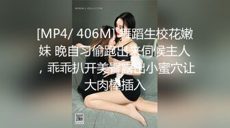 [MP4/ 406M] 舞蹈生校花嫩妹 晚自习偷跑出来伺候主人，乖乖扒开美臀露出小蜜穴让大肉棒插入