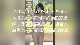 [MP4/ 1.15G]&nbsp;&nbsp;持久哥探花周末约操良家嫩妹，外表甜美戴眼镜，抓着大屌吸吮，怼着骚穴猛操很舒服