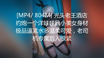 [MP4/ 804M] 光头老王酒店约炮一个洋娃娃脸小美女身材极品逼紧水多温柔可爱，老司机专属后入很紧