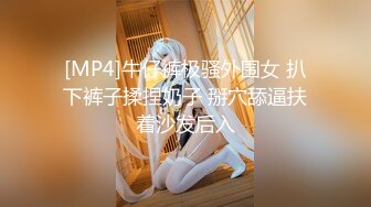 [MP4]牛仔裤极骚外围女 扒下裤子揉捏奶子 掰穴舔逼扶着沙发后入