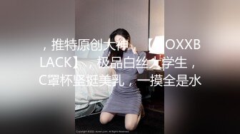 ，推特原创大神，【OOXXBLACK】，极品白丝大学生，C罩杯坚挺美乳，一摸全是水